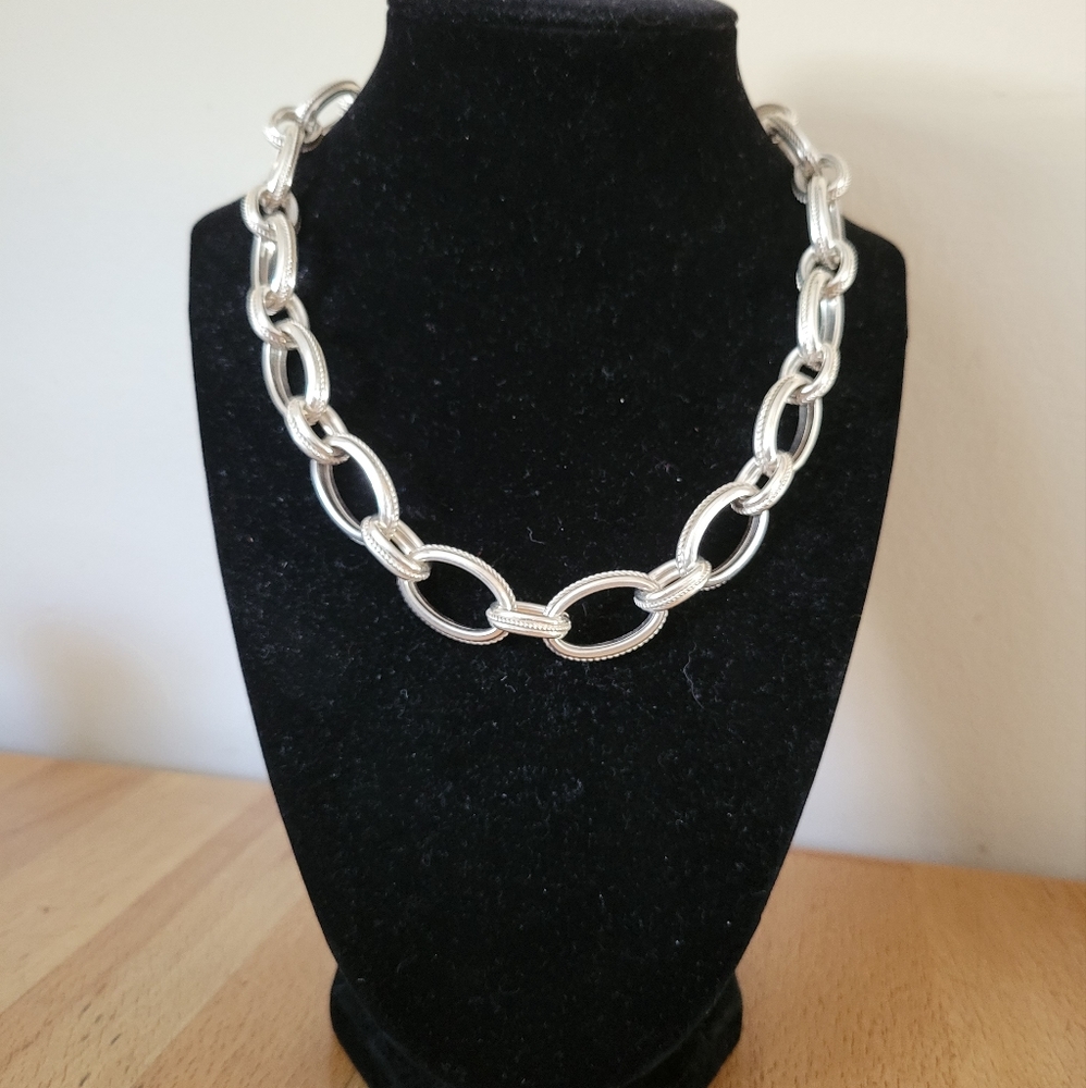 Silver Italy Link Necklace